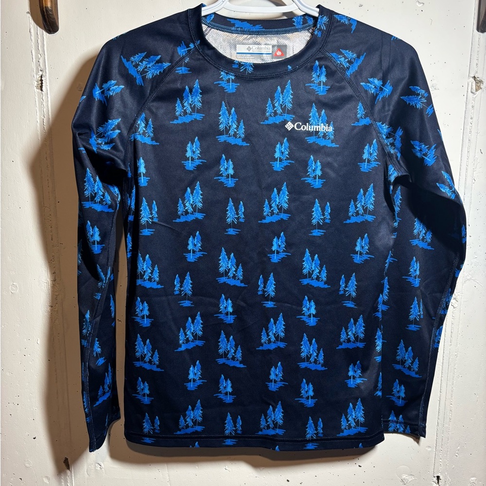 Columbia Navy and Blue Omni Heat Long Sleeve